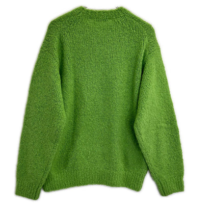 H BEAUTY KELLY Green Crewneck Knit Sweater Size MEDIUM