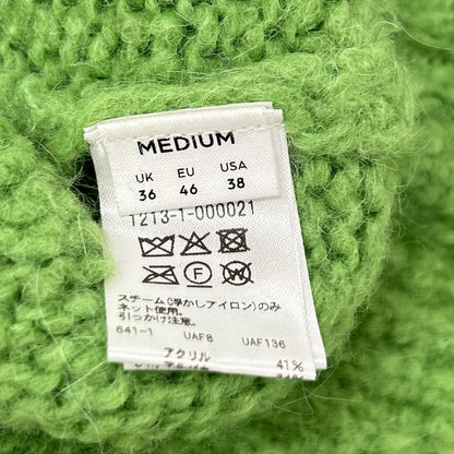 H BEAUTY KELLY Green Crewneck Knit Sweater Size MEDIUM