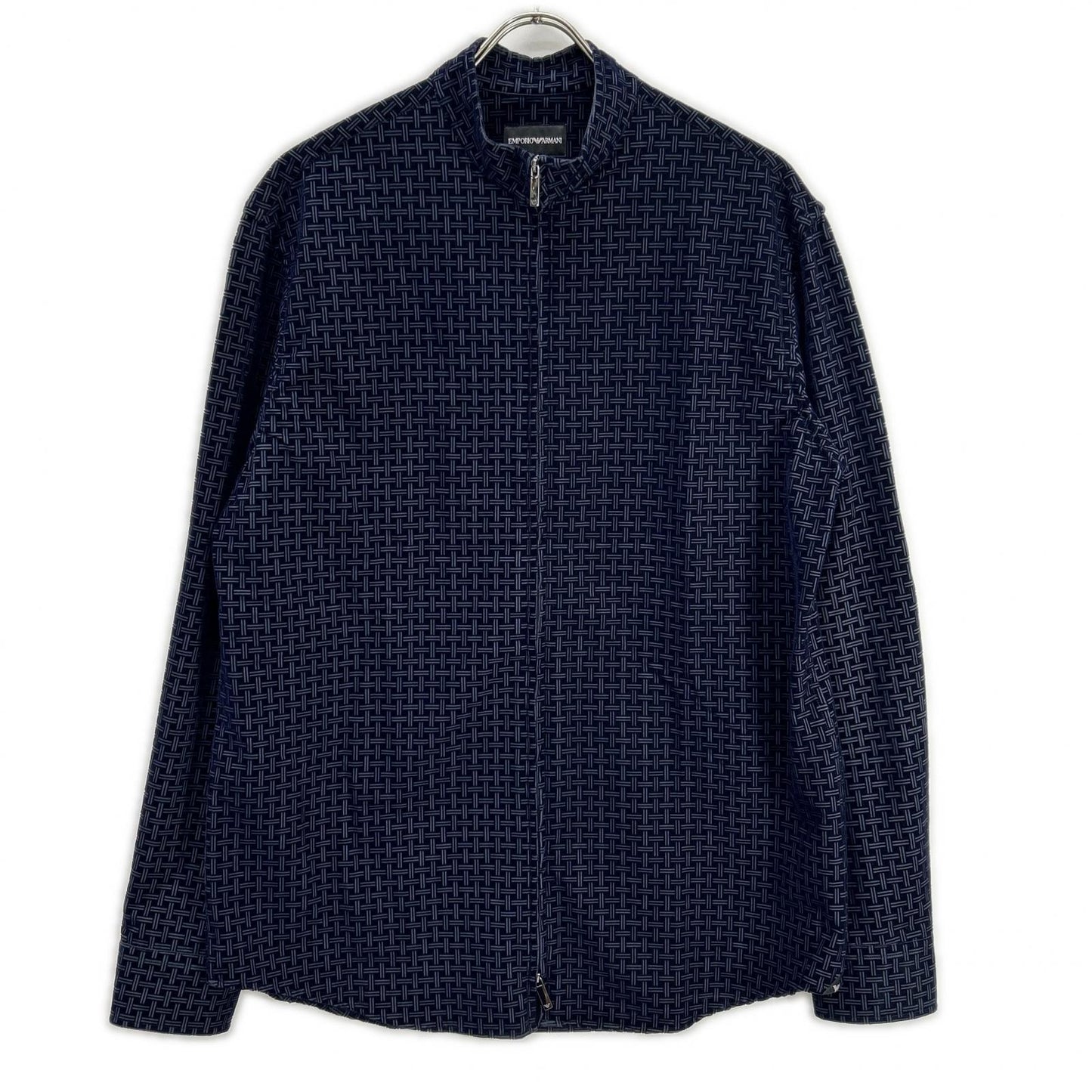 EMPORIOARMANI Navy Zip Up Blouson Polyester Size L