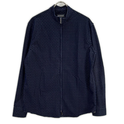 EMPORIOARMANI Navy Zip Up Blouson Polyester Size L