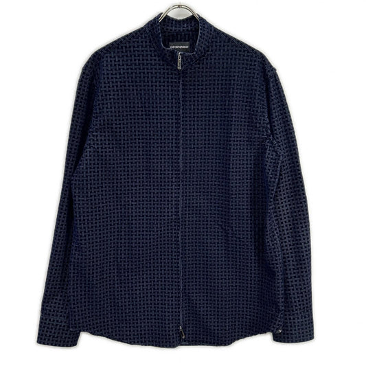 EMPORIOARMANI Navy Zip Up Blouson Polyester Size L