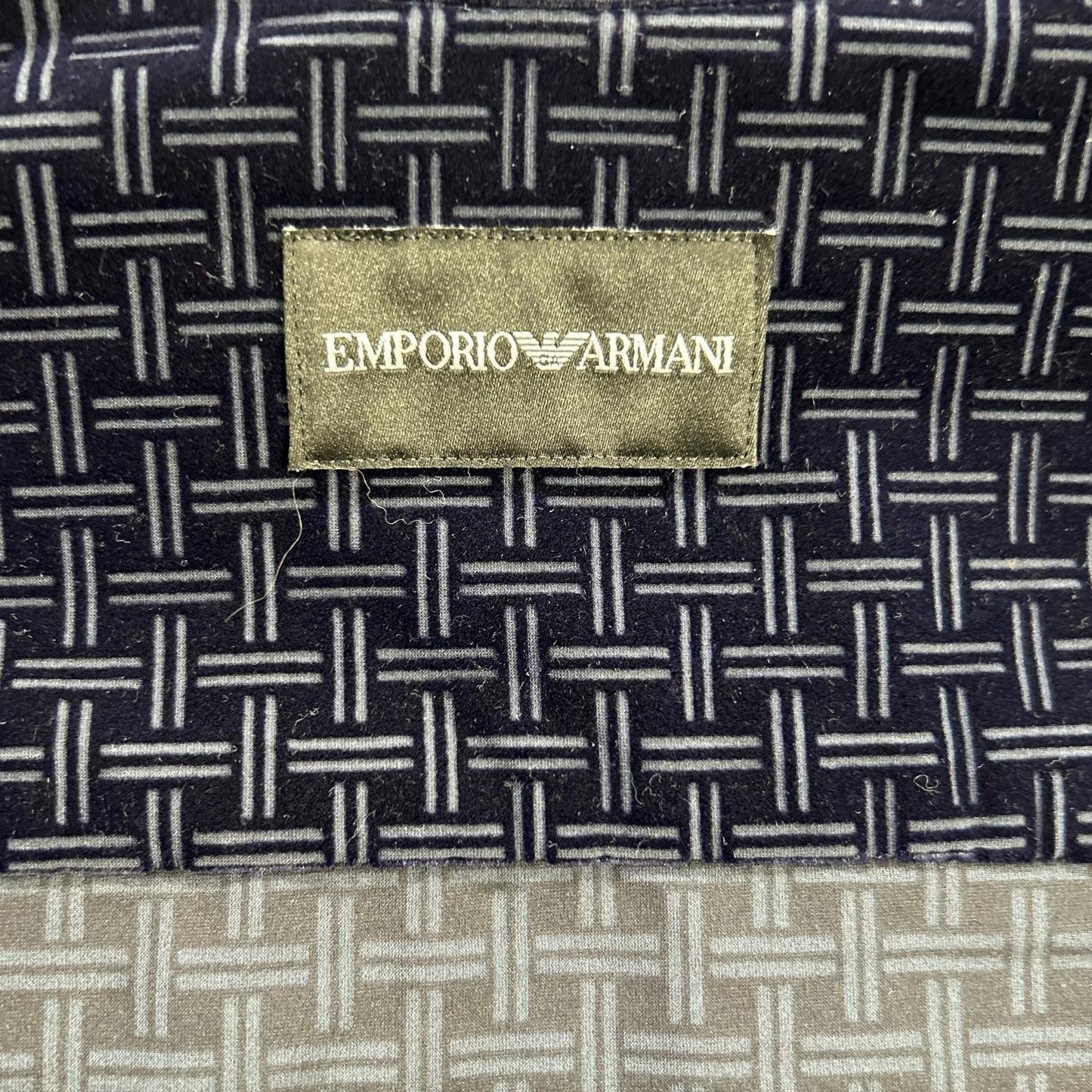 EMPORIOARMANI Navy Zip Up Blouson Polyester Size L