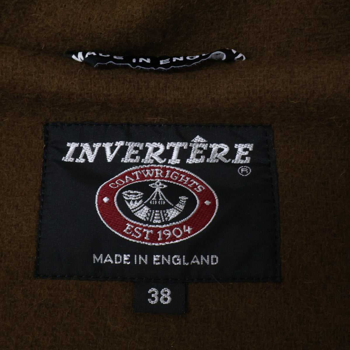 INVERTERE Wool Duffel Coat Brown Size 38