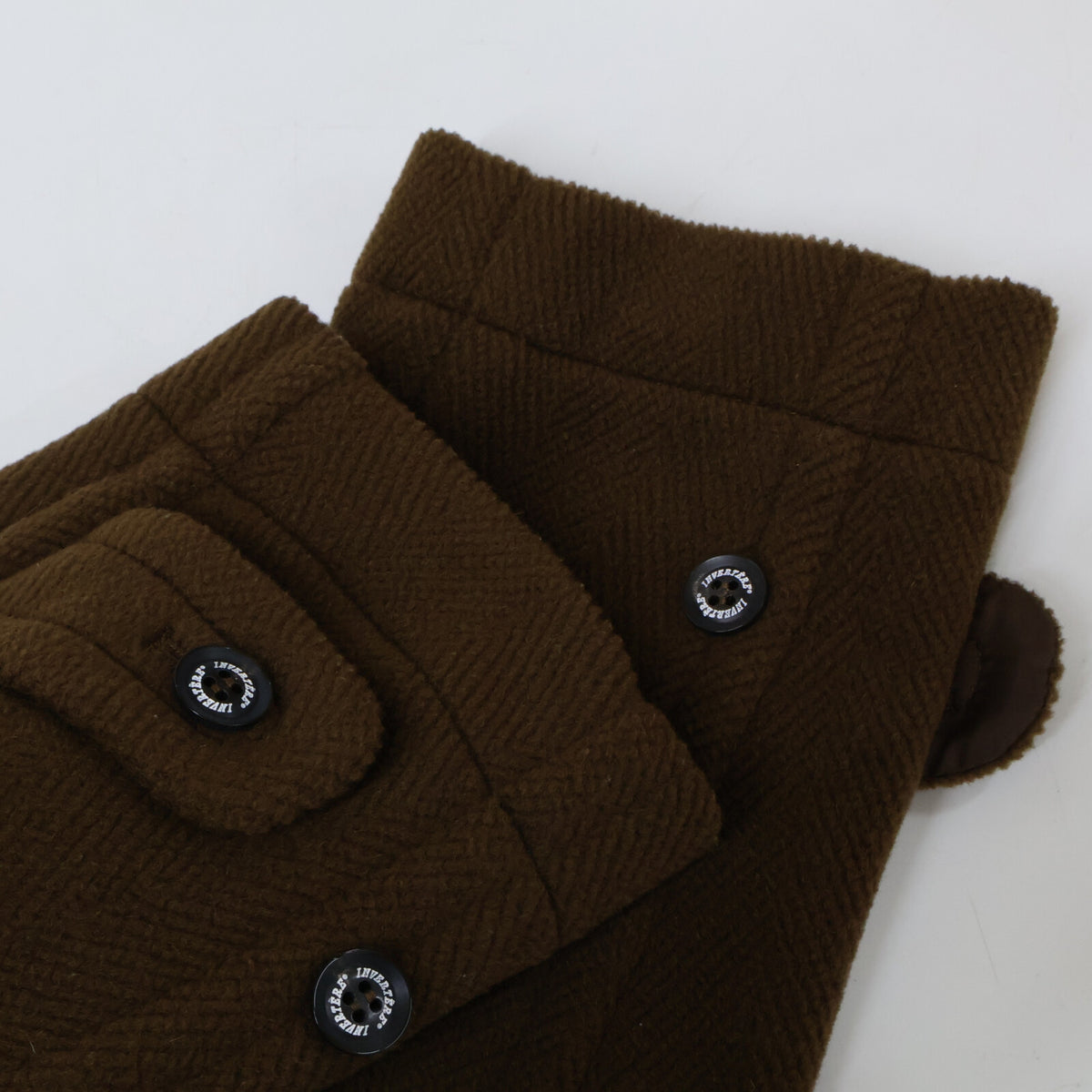 INVERTERE Wool Duffel Coat Brown Size 38