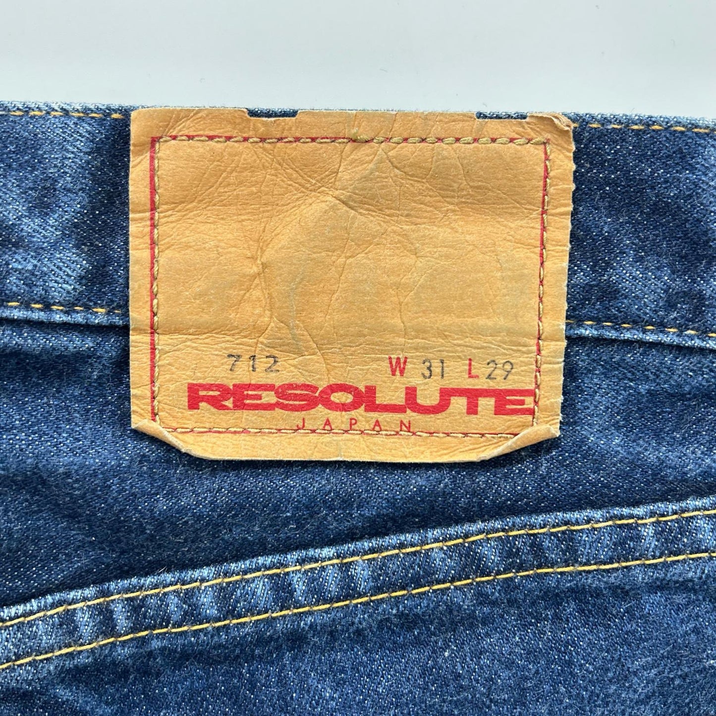 RESOLUTE 712 Tapered Indigo One Wash Denim Jeans Size 31/29