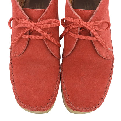 PADMORE & BARNES Willow Red Low-top Sneakers Suede Size 7