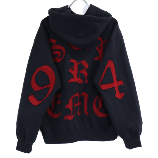 Supreme 26SS Cut Out Zip Up Hoodie Black/Red Size MEDIUM