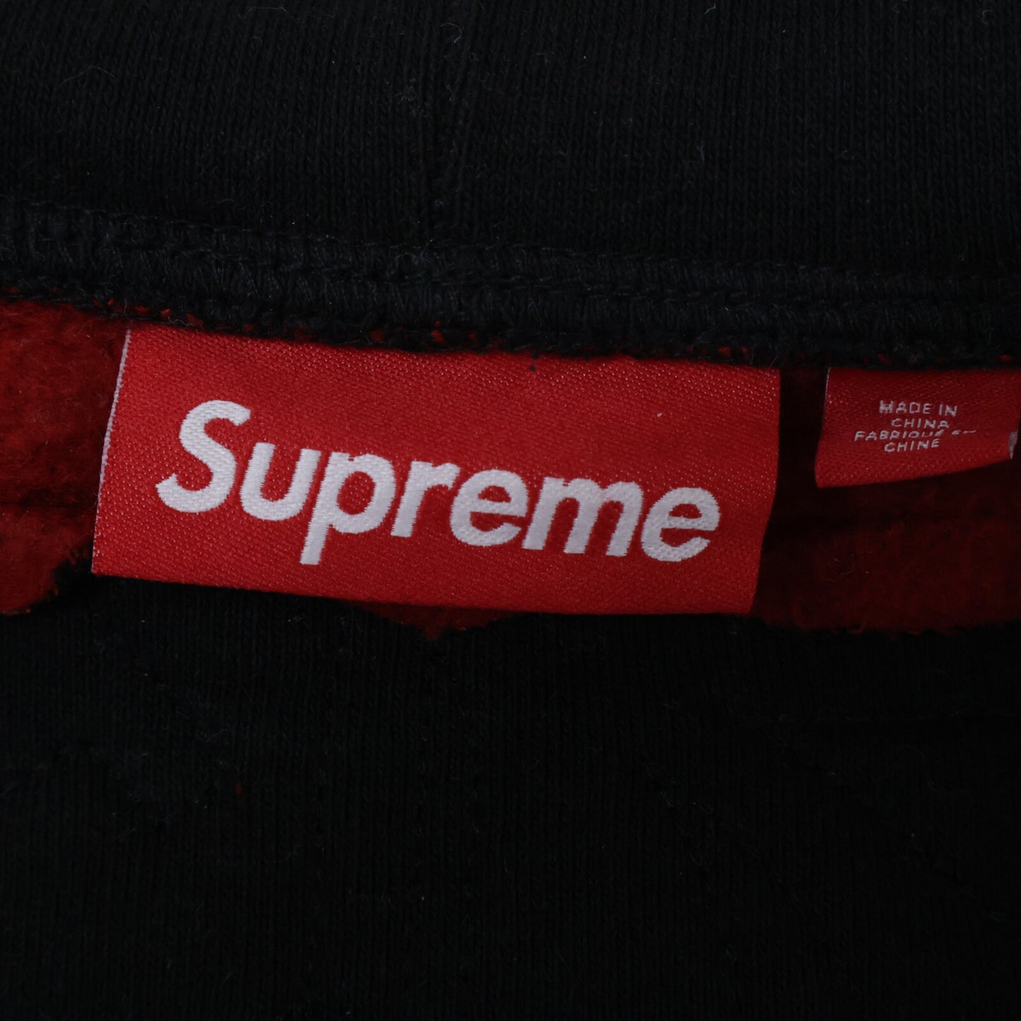 Supreme 26SS Cut Out Zip Up Hoodie Black/Red Size MEDIUM