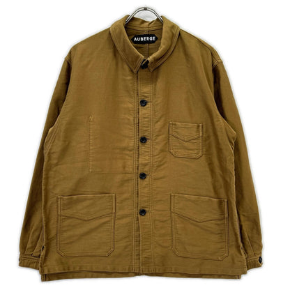 AUBERGE CHARBON DEEP Brown Coverall Jacket Cotton Size 42