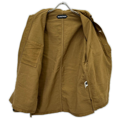 AUBERGE CHARBON DEEP Brown Coverall Jacket Cotton Size 42