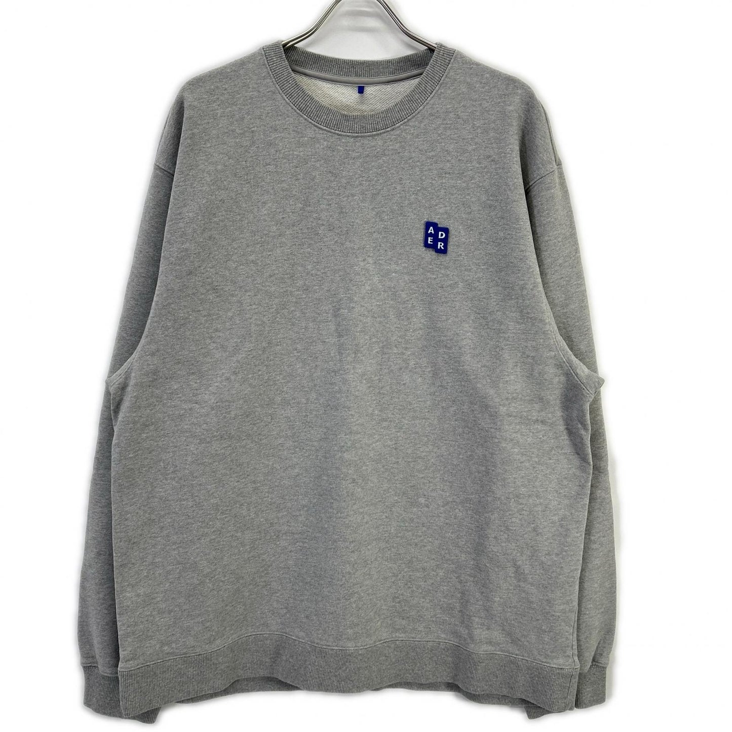 ADER error Gray Crewneck Cotton Sweatshirt Size XL
