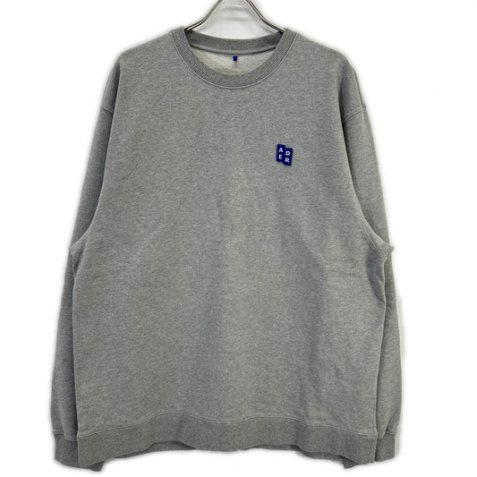 ADER error Gray Crewneck Cotton Sweatshirt Size XL