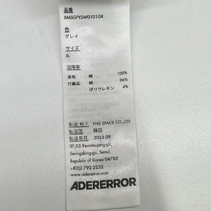 ADER error Gray Crewneck Cotton Sweatshirt Size XL