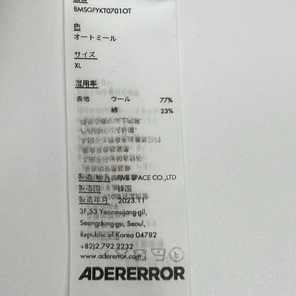 ADER error Oatmeal Wool Signature Cardigan Size XL