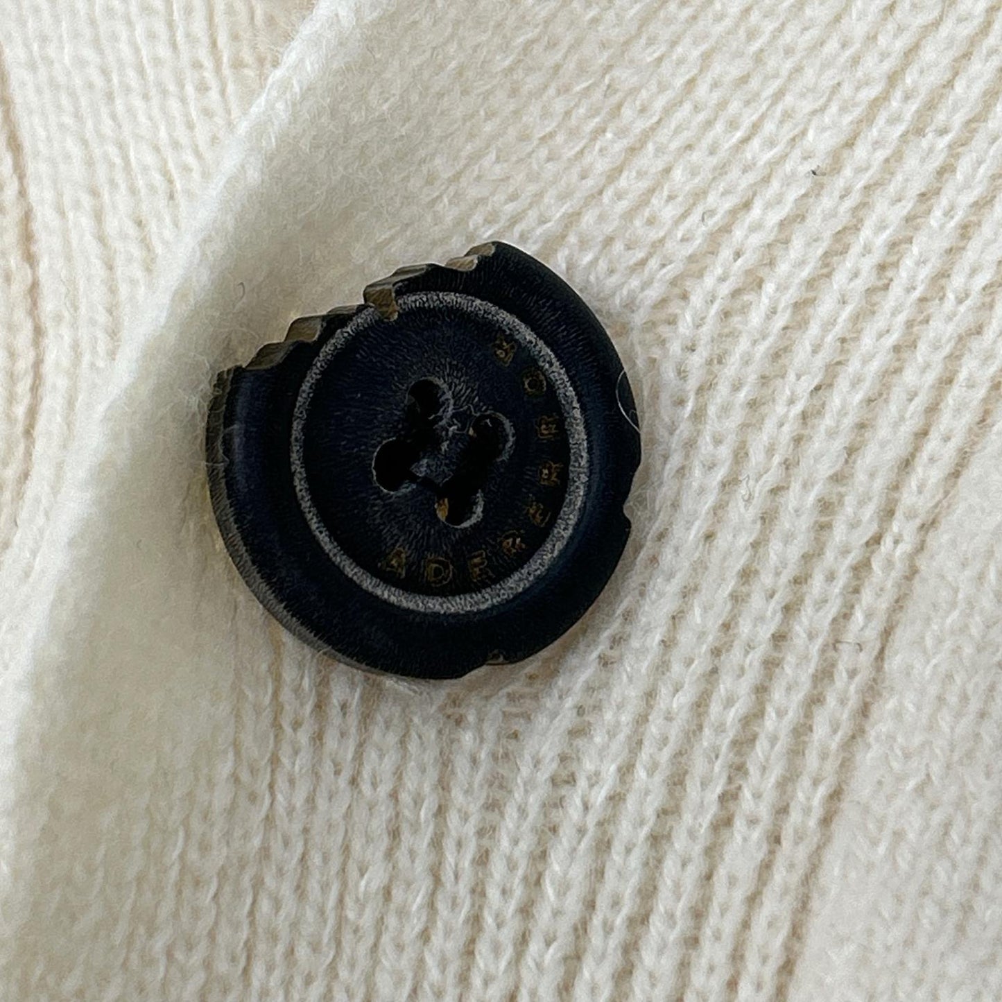 ADER error Oatmeal Wool Signature Cardigan Size XL