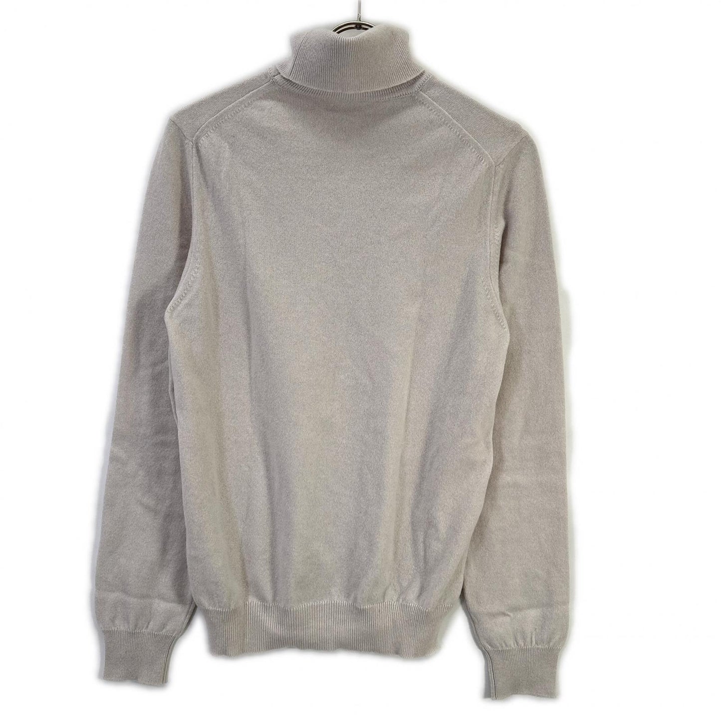 FEDELI Light Gray Cashmere Slim Turtleneck Sweater Size 48