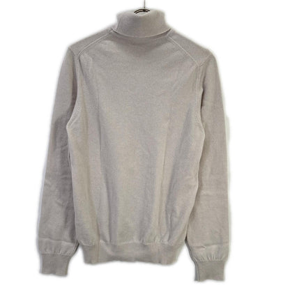 FEDELI Light Gray Cashmere Slim Turtleneck Sweater Size 48