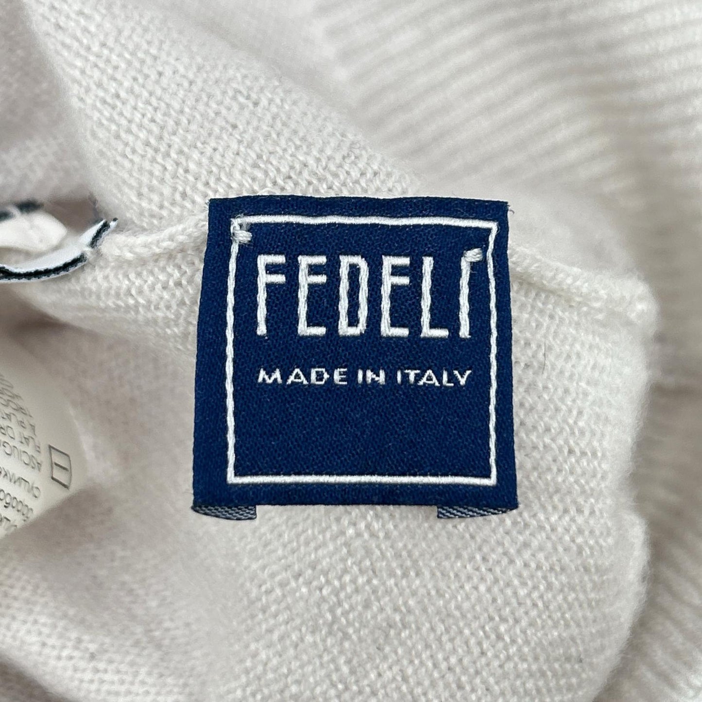 FEDELI Light Gray Cashmere Slim Turtleneck Sweater Size 48