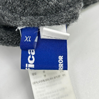 ADER error Dark Gray Wool Signature Crewneck Sweater Size XL