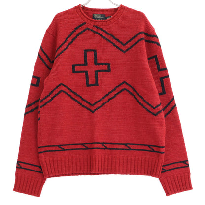 POLO RALPH LAUREN xNAIOMI Linen Cashmere Sweater Red Size XL