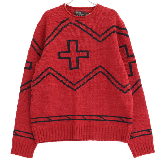 POLO RALPH LAUREN xNAIOMI Linen Cashmere Sweater Red Size XL