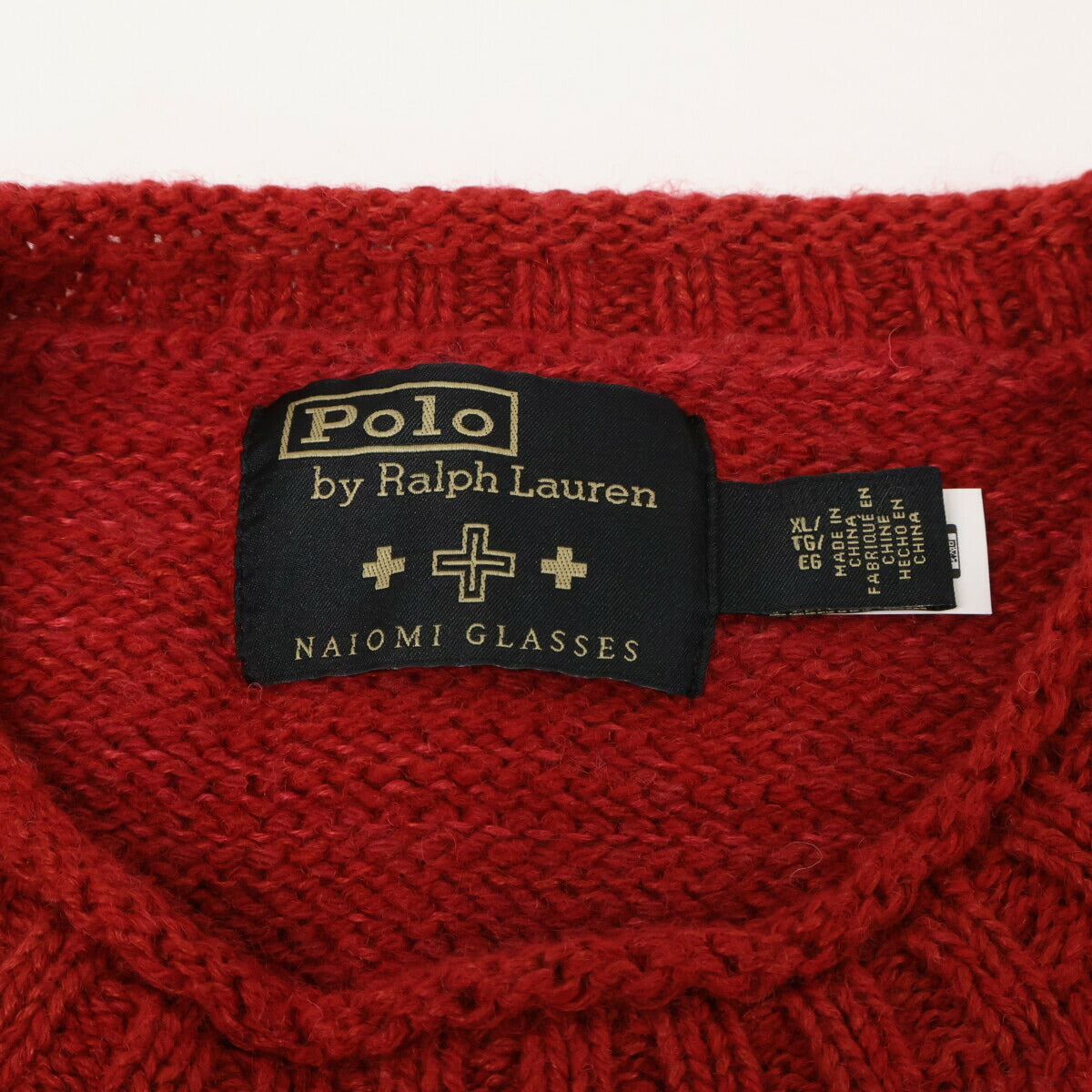 POLO RALPH LAUREN xNAIOMI Linen Cashmere Sweater Red Size XL