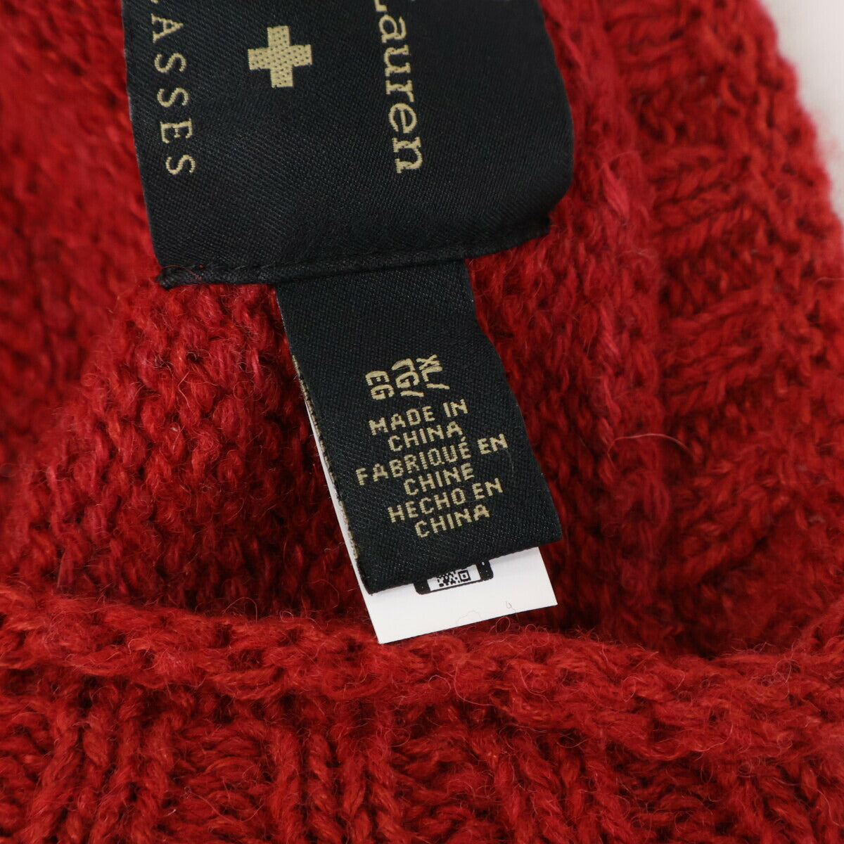 POLO RALPH LAUREN xNAIOMI Linen Cashmere Sweater Red Size XL