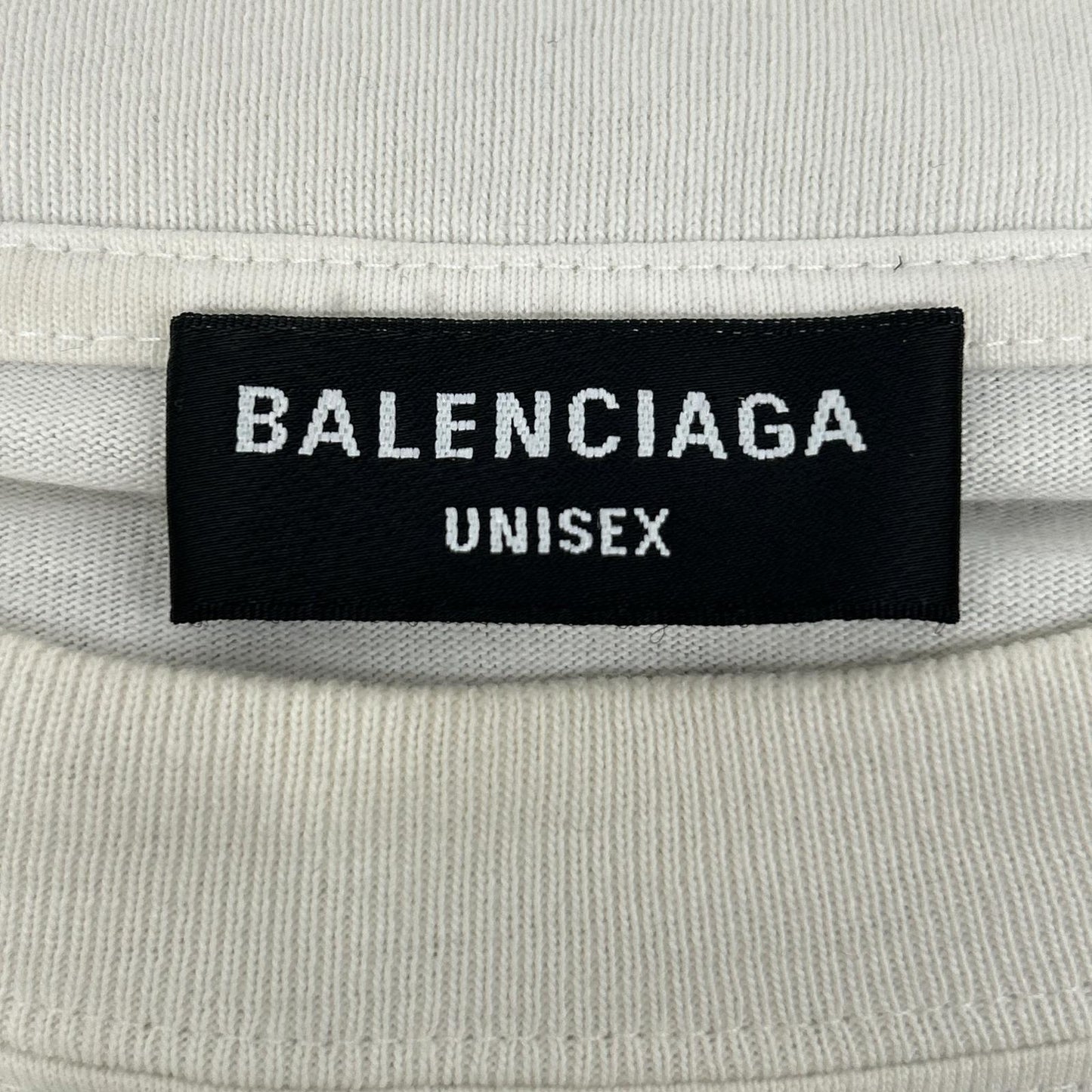 BALENCIAGA Black White Layered Knit T-Shirt Size 1