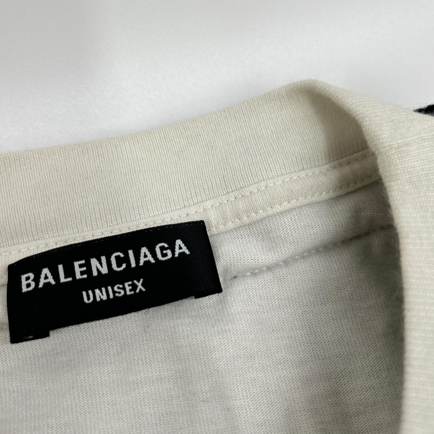 BALENCIAGA Black White Layered Knit T-Shirt Size 1