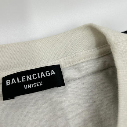 BALENCIAGA Black White Layered Knit T-Shirt Size 1