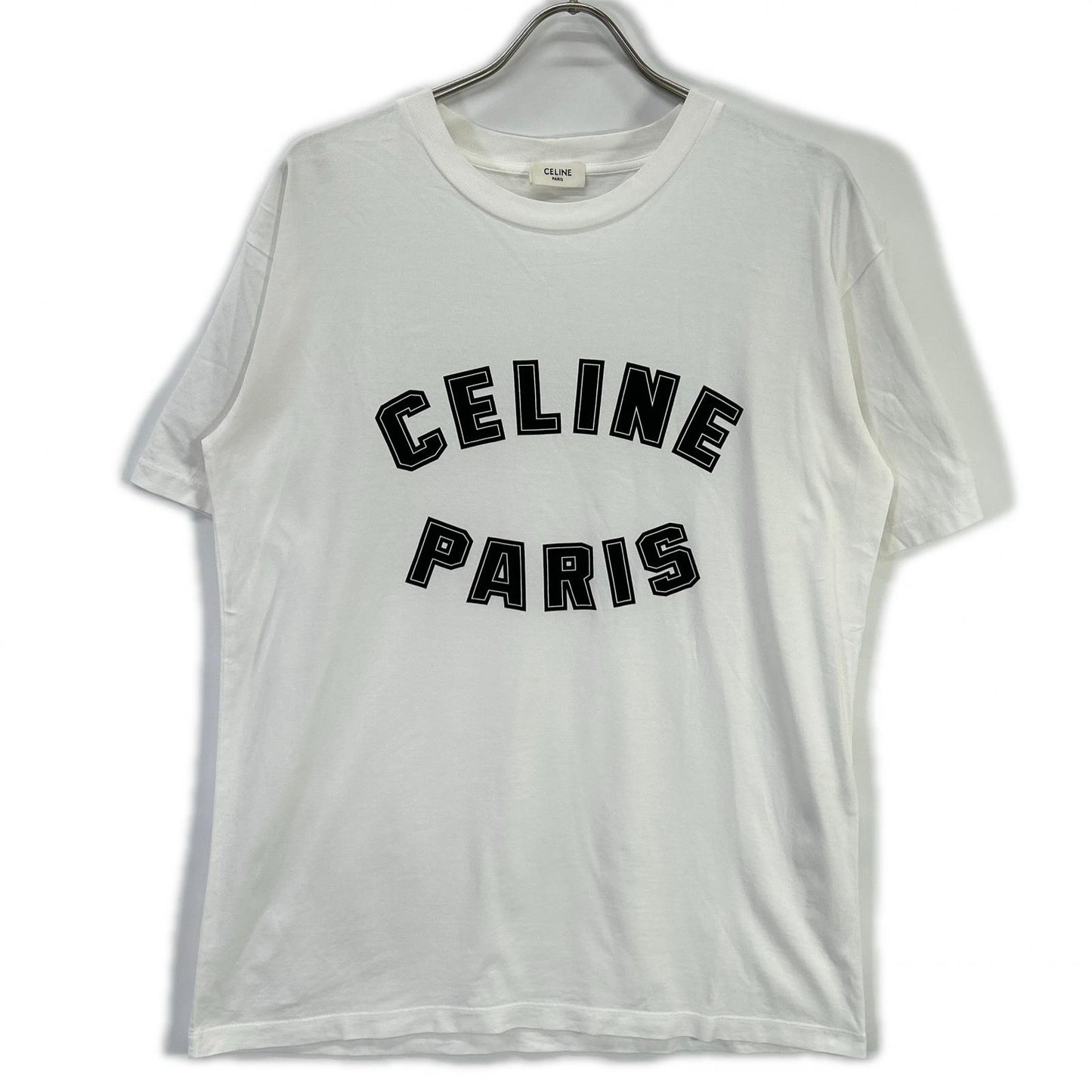 CELINE 24SS White Loose Fit Graphic Cotton T-Shirt Size XS