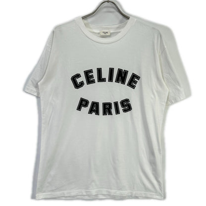 CELINE 24SS White Loose Fit Graphic Cotton T-Shirt Size XS