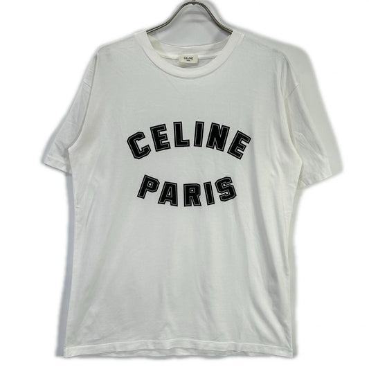 CELINE 24SS White Loose Fit Graphic Cotton T-Shirt Size XS