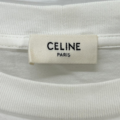 CELINE 24SS White Loose Fit Graphic Cotton T-Shirt Size XS