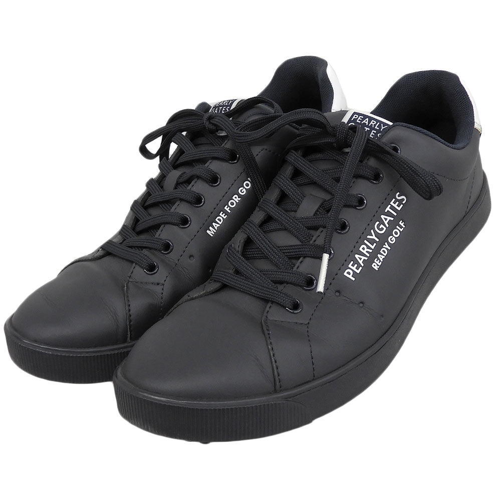 PEARLY GATES Golf Sneakers Navy Synthetic Leather Size 27.5