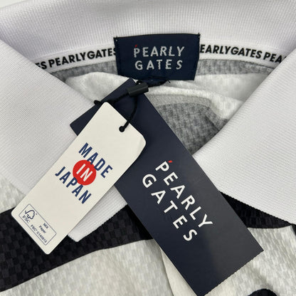PEARLY GATES Tricool Seersucker White/Black Poly Size 5