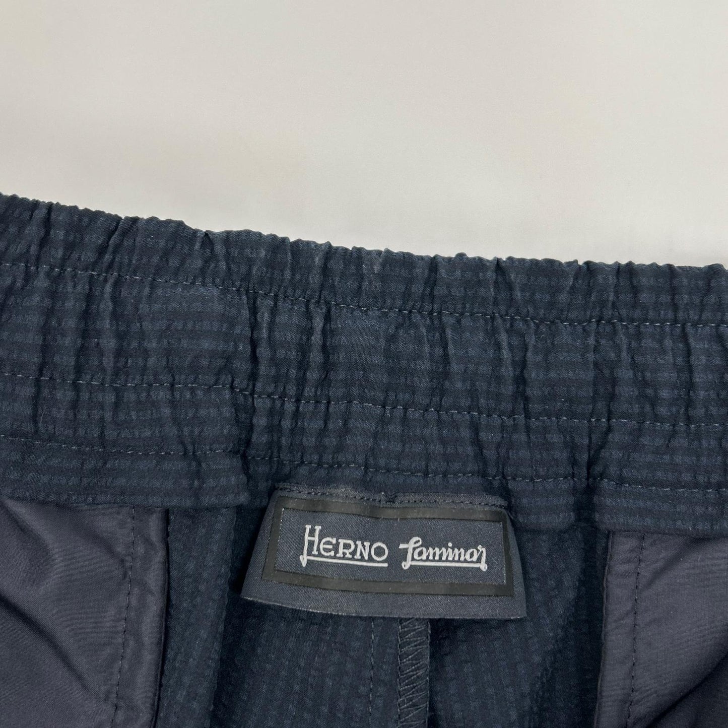 HERNO Laminar Easy Pants Navy Polyester Size S