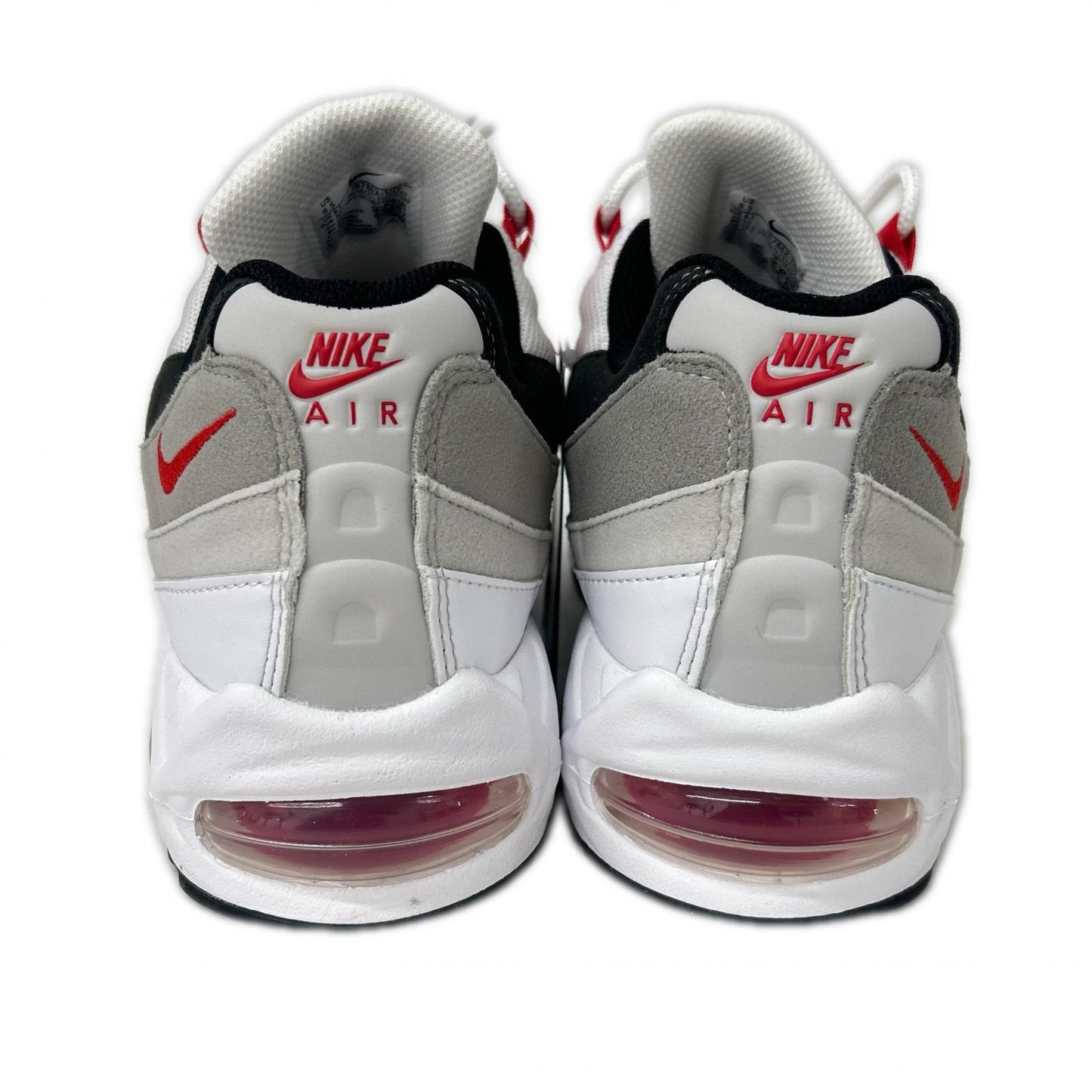 NIKE Air Max 95 Big Bubble Sneakers White/Red Size 27.5