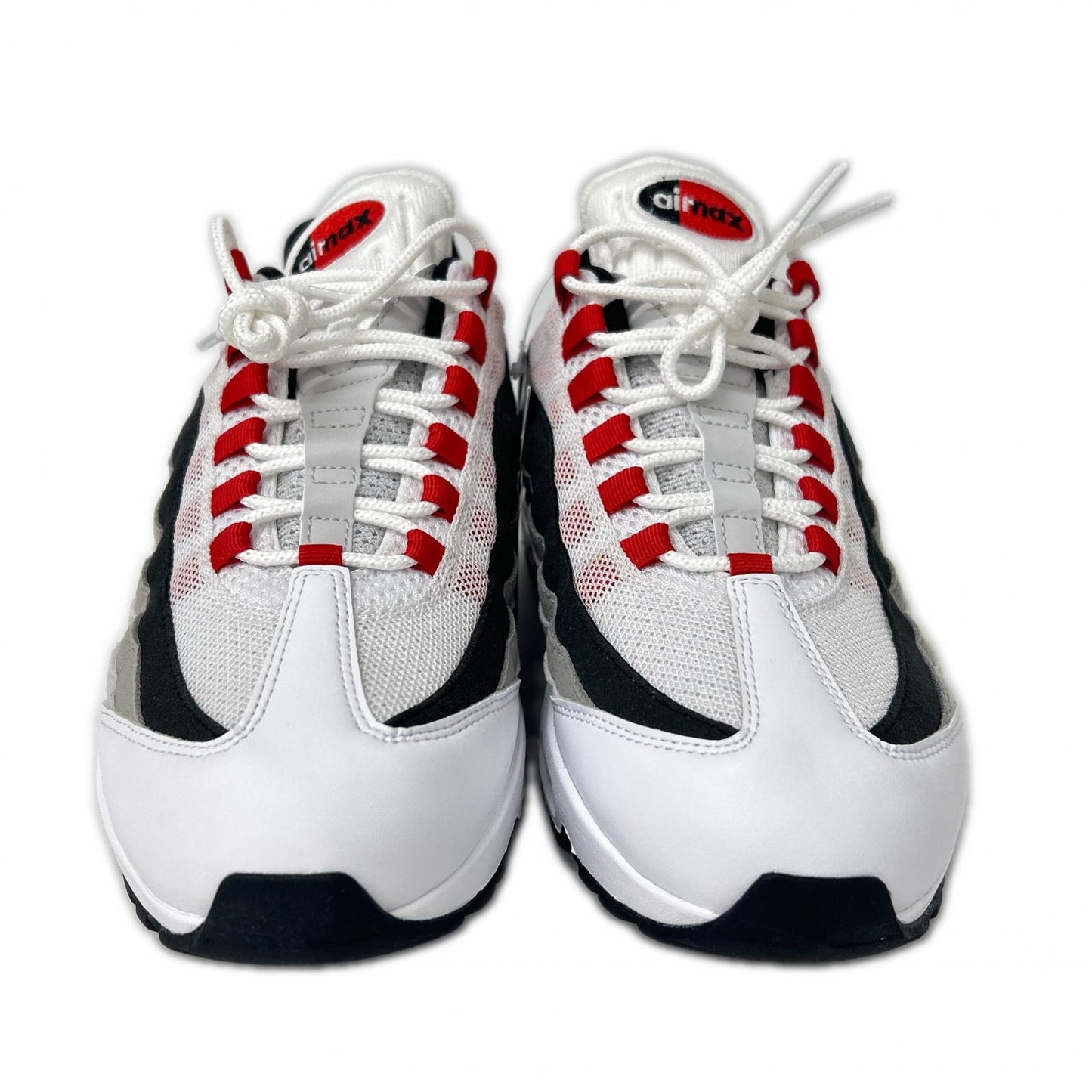 NIKE Air Max 95 Big Bubble Sneakers White/Red Size 27.5