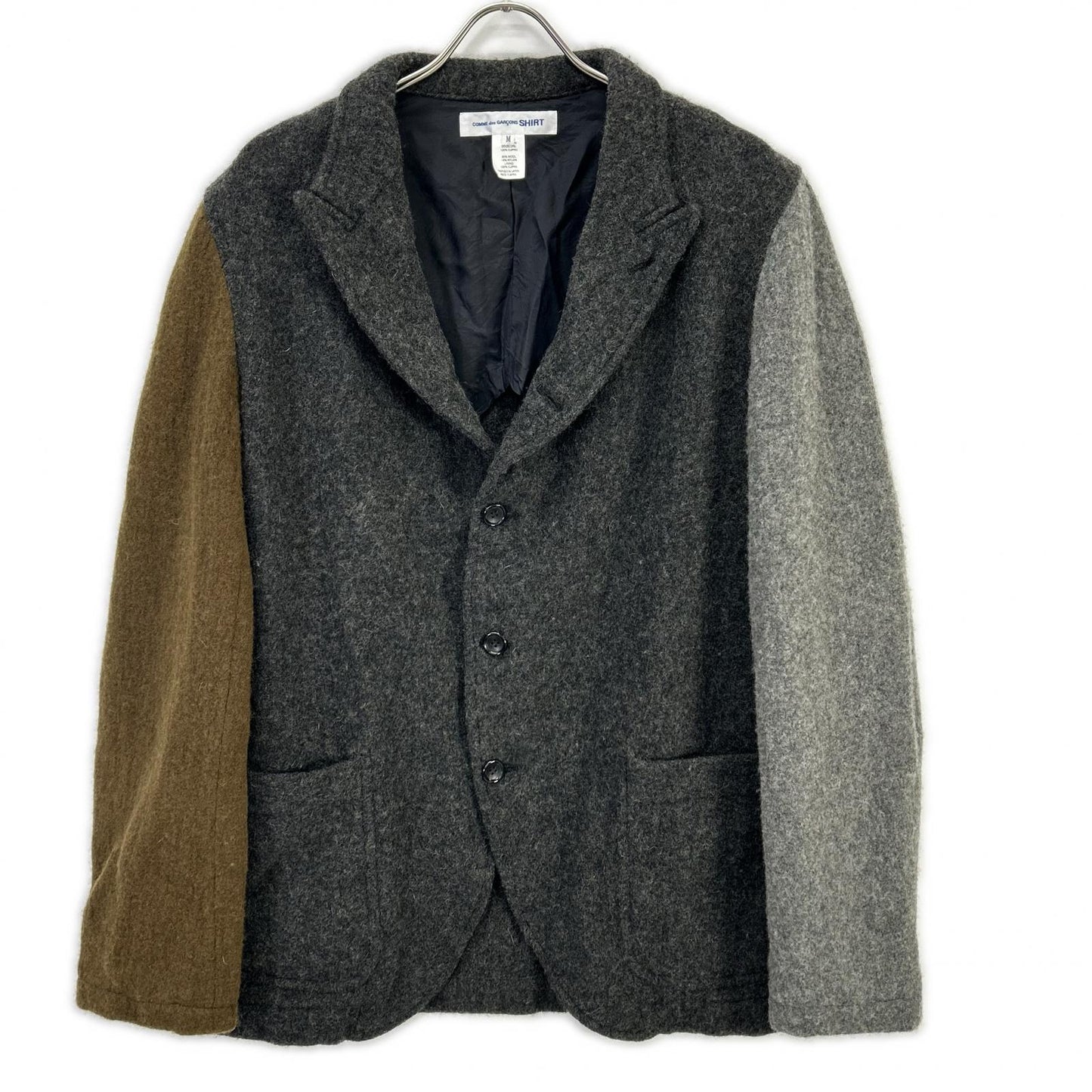 COMMEdesGARCONS SHIRT Wool Nylon Serge Jacket Gray Size M
