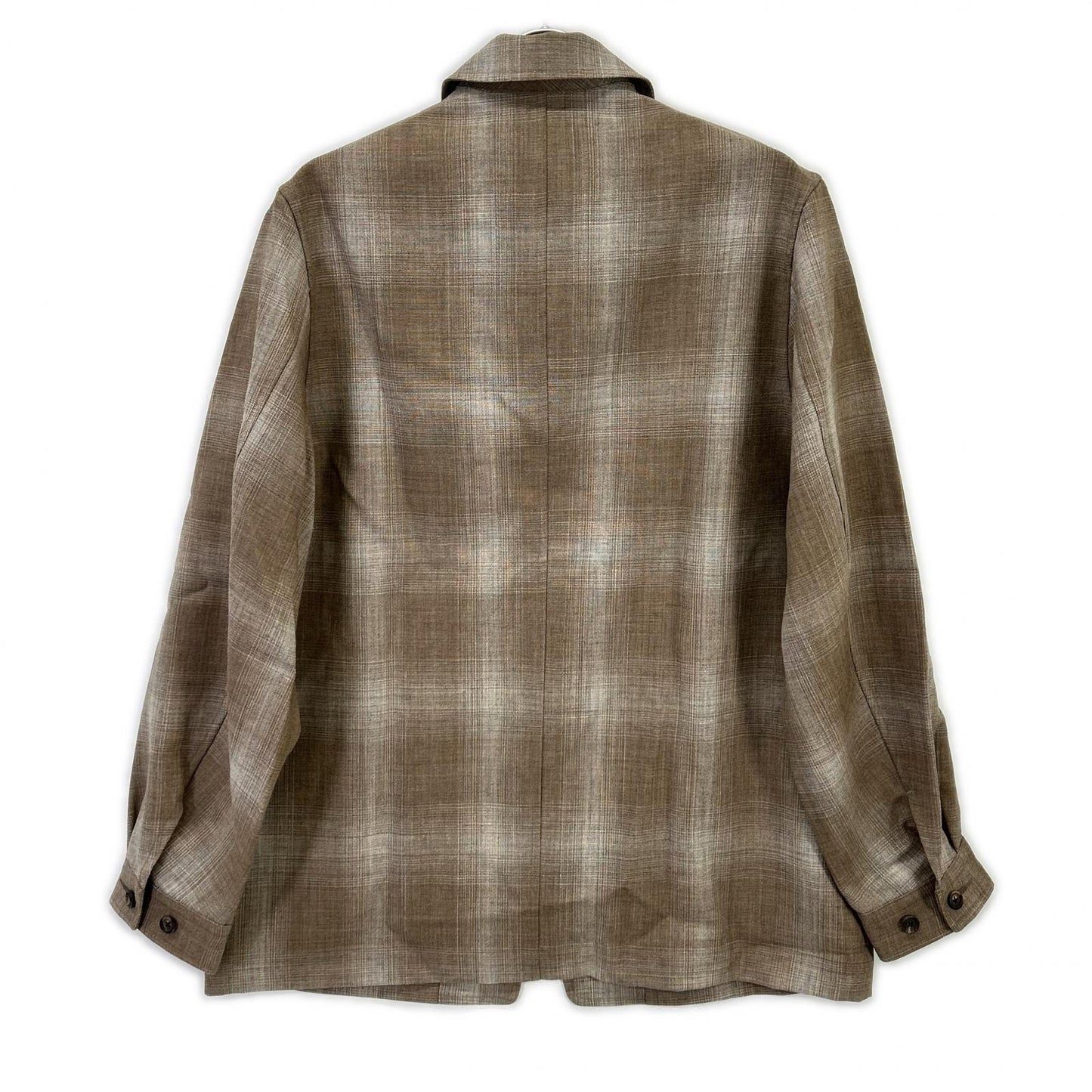 PENDLETON Tomorrowland Ombre Check Wool Jacket Brown Size M