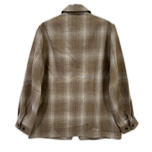PENDLETON Tomorrowland Ombre Check Wool Jacket Brown Size M