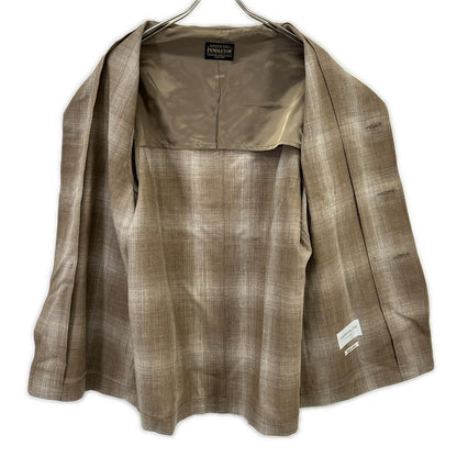 PENDLETON Tomorrowland Ombre Check Wool Jacket Brown Size M