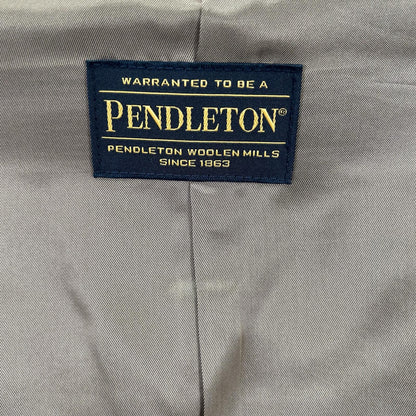 PENDLETON Tomorrowland Ombre Check Wool Jacket Brown Size M