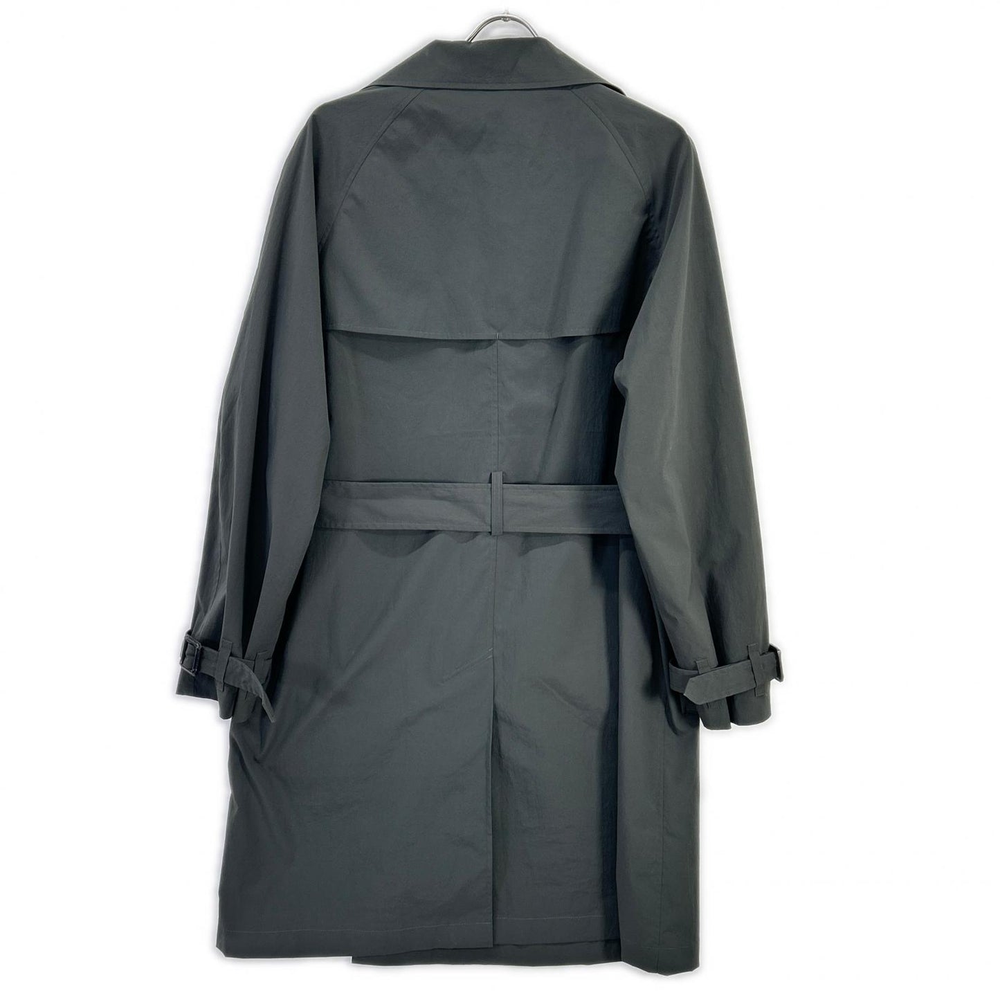 ES:S 23WCO-PTYP-101 Charcoal Green Trench Coat Size 0
