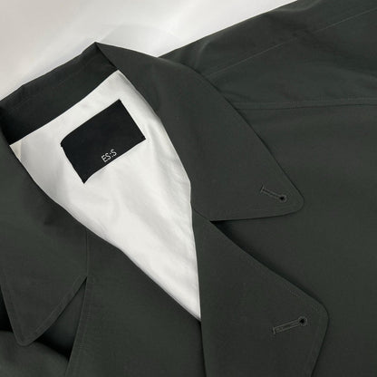 ES:S 23WCO-PTYP-101 Charcoal Green Trench Coat Size 0