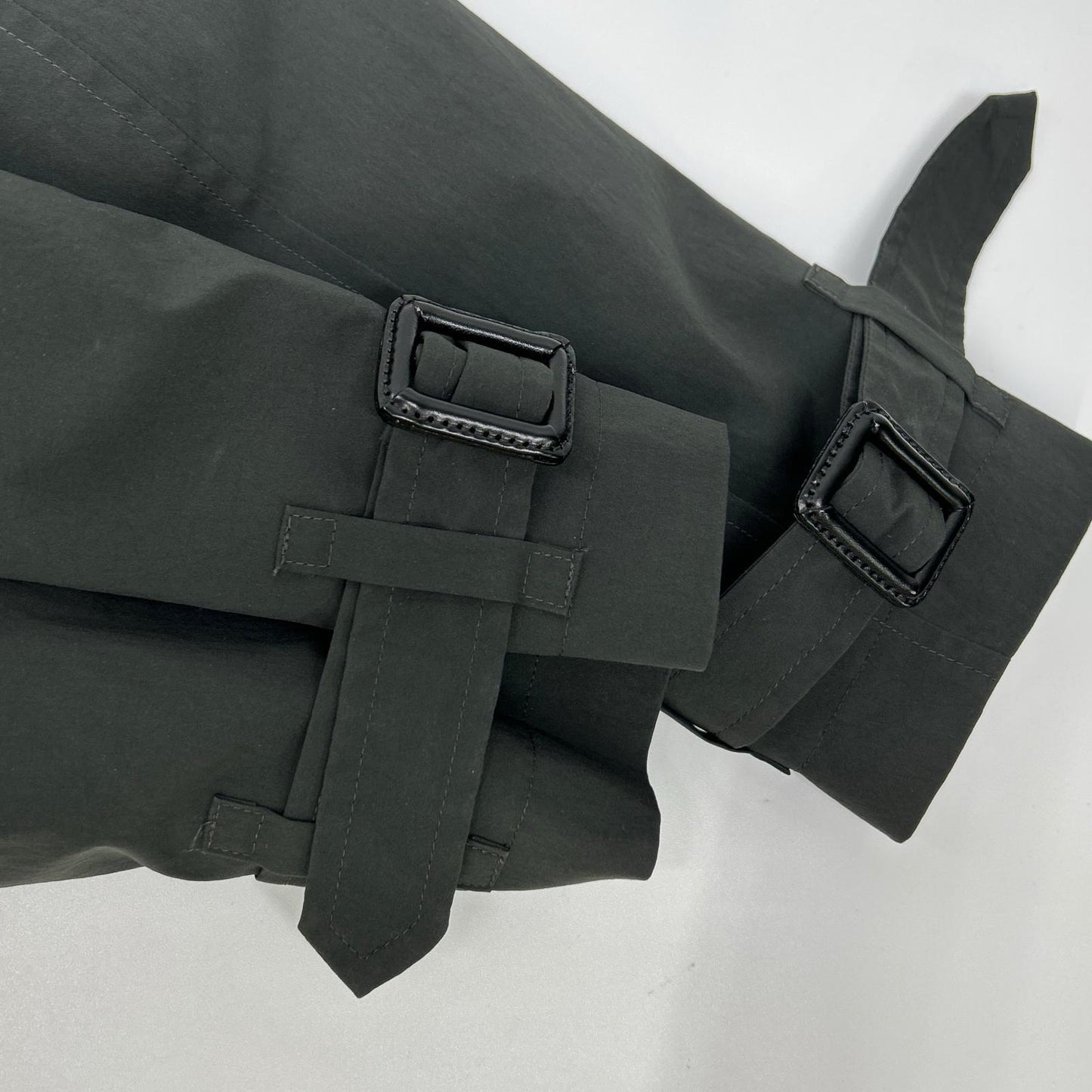 ES:S 23WCO-PTYP-101 Charcoal Green Trench Coat Size 0