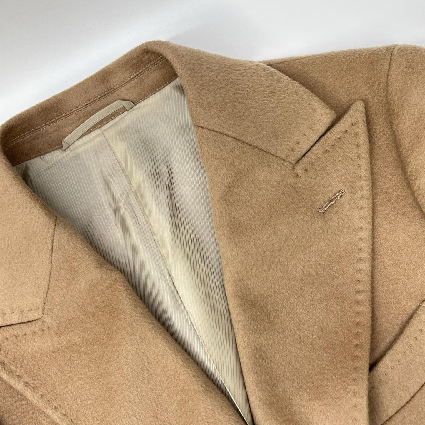 UNIVERSAL LANGUAGE Colombo Cashmere Double Coat Camel Size S