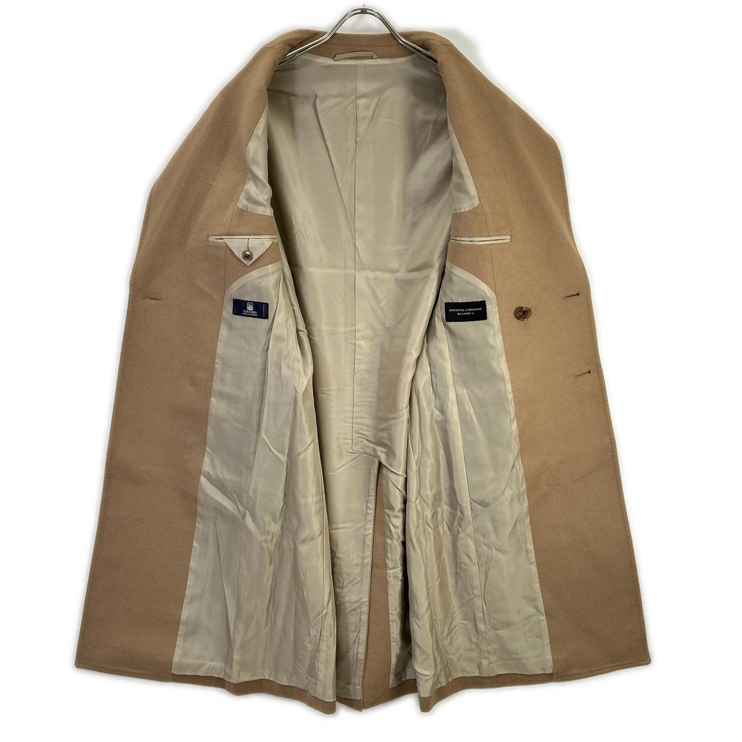 UNIVERSAL LANGUAGE Colombo Cashmere Double Coat Camel Size S