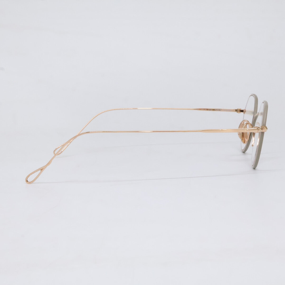 YUICHI TOYAMA Crown Panto Eyewear Rose Gold/Taupe Size 44x22